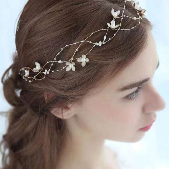New Pearl Formal Cocktail Evening Bridal Fairycore Cottagecore Hair Accesdory main image 6